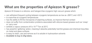 Apiezon Model N Vacuum <b>Grease</b> 25g Ultra High Vacuum Sealing <b>Grease</b> - Product Image 3