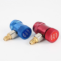Adaptateur de conversion haute-basse pression pour collecteur de réfrigérant R134a, connecteur rapide de recharge automobile à raccord droit