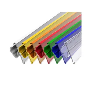 Hookei PVC Transparent Plastic Retail Store Awesome Tag Data Strip Price Label Holder For Supermarket Shelf