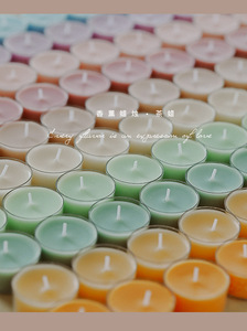 Piccolo colorato rotondo <span class=keywords><strong>di</strong></span> cera <span class=keywords><strong>di</strong></span> <span class=keywords><strong>soia</strong></span> candele profumate per matrimoni ambiente <span class=keywords><strong>di</strong></span> san valentino artigianale profumato tè cera regalo compagno - Product Image 5