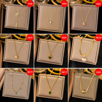 Colliers pendentifs pour femmes en acier inoxydable plaqué or 18 carats, chaînes de style bambou, colliers ras du cou personnalisés, vente en gros