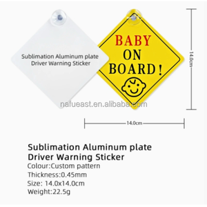 Señales de Advertencia de Aluminio Personalizadas para Sublimación con <span class=keywords><strong>Ventosa</strong></span>, Señal de Advertencia para Automóvil - Product Image 2