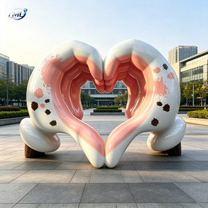 Escultura de Resina en Forma de Corazón, Arte Público para Jardín Exterior, Decoración Comercial, Estatua con Temática Personalizada - Product Image 4