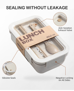 Boîte à lunch biodégradable en paille de blé avec <span class=keywords><strong>sac</strong></span> Tiffin <span class=keywords><strong>sac</strong></span> à lunch scolaire ensemble de boîtes à lunch <span class=keywords><strong>Bento</strong></span> pour enfants Vente en gros - Product Image 5