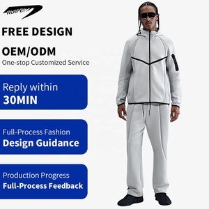 Conjunto Deportivo de Felpa Técnica <span class=keywords><strong>para</strong></span> <span class=keywords><strong>Hombre</strong></span>, con Logotipo Personalizado, Pantalones y Sudadera con Capucha, Fabricante de Ropa Deportiva - Product Image 1
