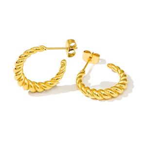 <span class=keywords><strong>Orecchini</strong></span> da donna <span class=keywords><strong>di</strong></span> lusso in oro placcato oro 18K in acciaio inossidabile senza intaccature gioielli alla moda con <span class=keywords><strong>orecchini</strong></span> <span class=keywords><strong>di</strong></span> <span class=keywords><strong>marca</strong></span> - Product Image 1