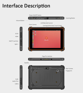 แท็บเล็ตกันน้ำมาตรฐาน IP67 พร้อม NFC สแกนลายนิ้วมือ สำหรับงานอุตสาหกรรม รุ่นทนทาน 8 RT-10R ปรับแต่งได้ - Product Image 5