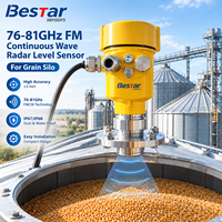 Capteur de niveau radar FMCW 76-81 GHz pour solides, transmetteur de niveau radar à ondes pour poussières fortes, poudres et matériaux compactés