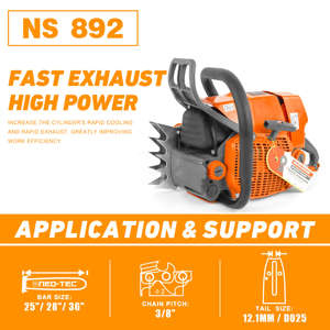Motosierra de Gasolina NEOTEC NS892 de Buena Calidad, Máquina Cortadora de Madera de 92cc, Motosierra 660 - Product Image 2