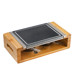 Plaque de cuisson à alcool en pierre naturelle, écologique et durable, pour grillades de steaks, avec dispositif de sécurité flamme et commande tactile - Product Image 2