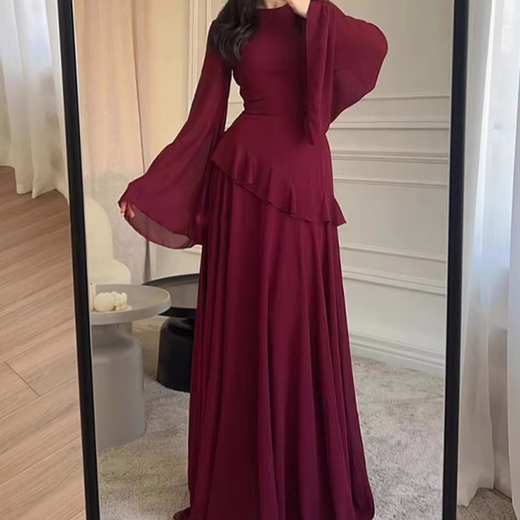chinese dress ladies Shona Joy - La Lune Flared Sleeve Side Split Midi Dress - Cream main image 1