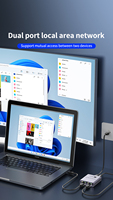 Kabel daya USB termasuk 1000Mbps RJ45 Ethernet Splitter 100Mbps jaringan ekstensi konektor jaringan switch kategori produk