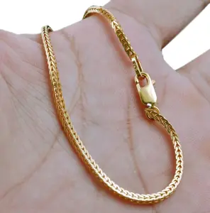 Collar de cadena chapado en oro de 18K para hombre, joyería rellena de oro al por mayor