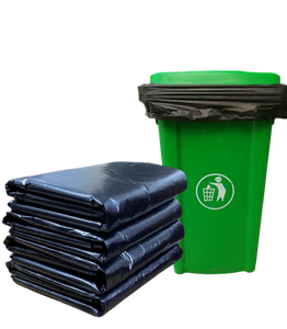 Factory Wholesale Custom Logo Large 45 Gallons Black Bio Garbage Bags Heavy Duty 45 Gallons Trash Bags Die Cut Sealing Handle - Product Image 3