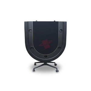 Mesa de Póker Ovalada de Lujo con Patas Metálicas Plegables Resistentes - Diseño Profesional para Torneos de 10 Jugadores, Fácil Almacenamiento, Estilo <span class=keywords><strong>Casino</strong></span> - Product Image 1