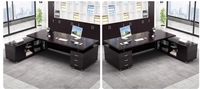 Moderna scrivania in legno a forma di L mobili di lusso Executive Office funziona a gestire tavolo scrivania ad angolo scrivanie da ufficio