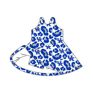 Robe de sport respirante à imprimé léopard pour petites filles, idéale pour le tennis et le yoga, avec short intégré, coupe trapèze, de la marque RTS University Football Team. - Product Image 6