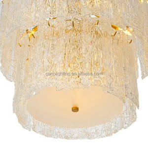 Lustres minimalistes <span class=keywords><strong>suspension</strong></span> éclairage lustre restaurant salon chambre d'enfant cristal verre laiton couleur pendentif - Product Image 2