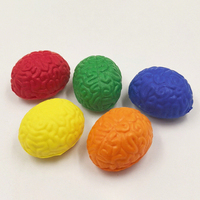 Jouet promotionnel coloré de 7cm en mousse de Pu boules anti-Stress en forme de cerveau avec impression personnalisée