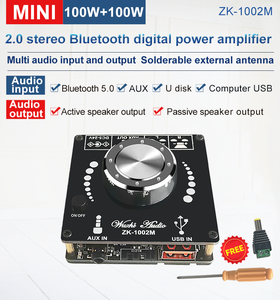 Placa amplificadora de Audio para cine en casa, Amplificador estéreo, AUX, USB, <span class=keywords><strong>ZK</strong></span>-<span class=keywords><strong>1002M</strong></span>, 100W + 100W, 5,0 - Product Image 6