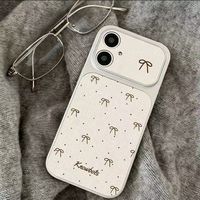 Coque antichoc DIY style nœud papillon avec grande fenêtre de visualisation pour iPhone 17 Pro Max, compatible avec 16/15/14/13/12/11