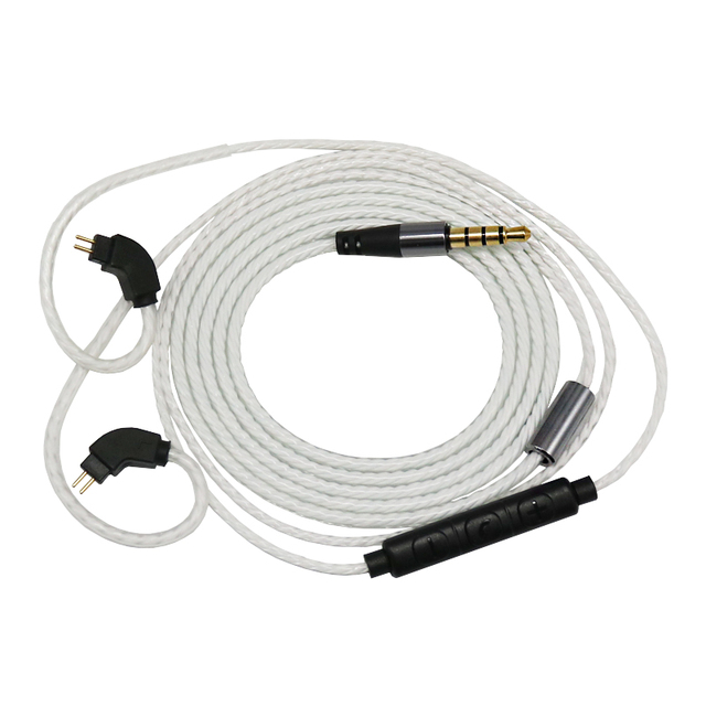 0.78 3.5MM IEM OFC Wired Earphones Cable Upgraded With Microphone Headphones Cable Fit KZ AST24 AS16PRO ZAS AS10 ZAX ZS10PRO ASX