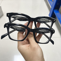 Montures de lunettes carrées épaisses en acétate pour femmes et hommes, verres optiques transparents, design coloré, lunettes de haute qualité, nouveauté