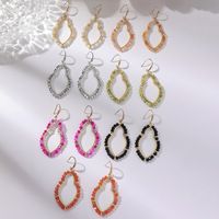 Boucles d'oreilles en perles de cristal en forme de gourde, fraîches et délicates, légères, luxueuses, à la mode, haut de gamme, simples et polyvalentes
