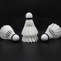 Volant de badminton professionnel léger et durable en plumes de canard de classe A, haute élasticité, pour entraînement et tournoi, tête en liège sandwich