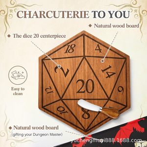 Bandeja de Madera Hexagonal para Delicatessen, Plato para Queso, Plato para Servir Aperitivos, Vajilla Duradera - Product Image 3