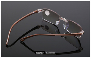 Lunettes <span class=keywords><strong>de</strong></span> <span class=keywords><strong>Lecture</strong></span> Anti-Lumière Bleue Sans Monture Incassables avec Décoration Diamant - Product Image 5