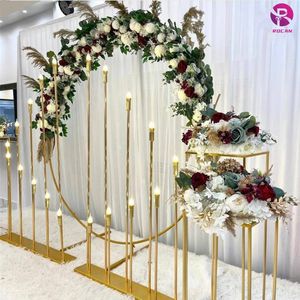 10 أذرع شموع أرضية كبيرة لامعة شموع ذهبية إضاءة مسرح الزفاف أضواء الزفاف - Product Image 4