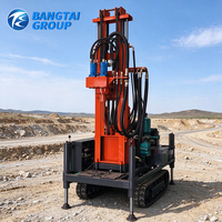 Foreuse multifonctionnelle diesel sur chenilles pour puits d'eau, machine de forage rotative hydraulique pour la construction de puits profonds