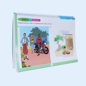 Calendrier de bureau personnalisé avec reliure Wiro-o, thème de la vie à la ferme, récolte des rizières illustrée, livre d'histoires quotidiennes pour enfants et décoration de la maison - Product Image 5