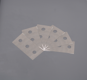 Three Holes Double Edge Carbon Steel Industrial Blades PP Film 3 Holes Blades for <strong>Uncured</strong> <strong>Rubber</strong> Separating Machines - Product Image 4