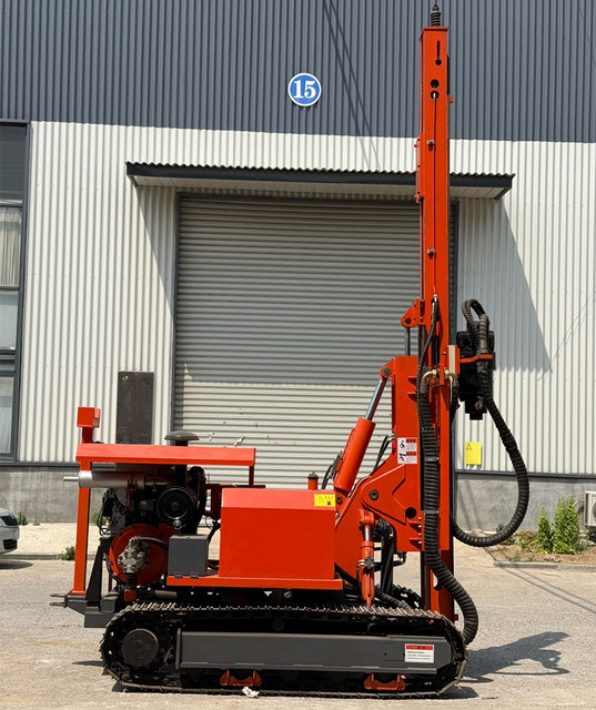 BDM-GF350 Crawler Mounted Solar Pile Driving Drill Rig Ground Bolt Boring Machine for Photovoltaic Installation