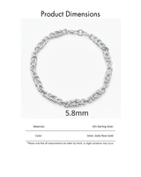 Bracelet en argent sterling 925 de haute qualité pour femmes et hommes, motif fleur et chaîne panier