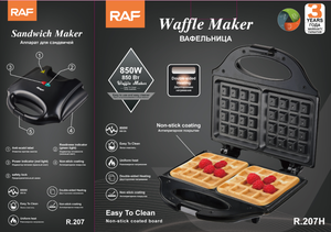 850W Surface de cuisson antiadhésive chauffante double face Mini gaufrier électrique avec motif rond pour un usage domestique - Product Image 2