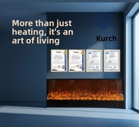 Cheminée électrique pour hôtel et villa, chauffage à flamme multicolore, affichage LED, commande par application/télécommande, économie d'énergie, 1500W