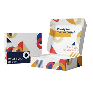 Custom Corrugated Board Gift <b>Box</b> Varnished Biodegradable Folder Style Packaging for Gift Cosmetic Jewelry Wholesale - Product Image 1