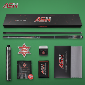 Juego Completo de Taco de Billar de Fibra de Carbono ASN TH-04 con Estuche, Extensión, Tiza, Punta y Paño de Limpieza, Equipo Profesional de Billar - Product Image 1