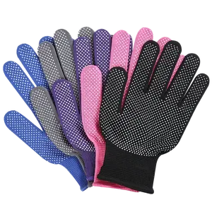 wholesale Pvc Dotted HouseholdConstruction Safety Work Hand Protect Glove Anti-slip Cotton Knitted Polka Pvc Dotted hand glove