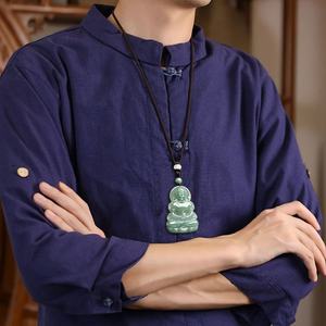 Colgante de Jadeíta Natural de Myanmar, Tara Avalokiteshvara, Verde Claro, Estilo Chino UNISEX, con Certificado de Tasación GY37 - Product Image 4
