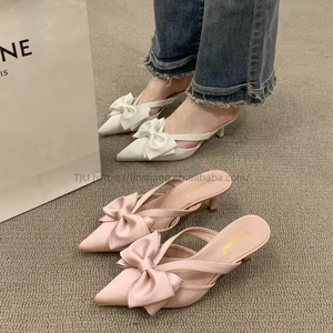 Nouvelles mules pointues à talons hauts pour femme, style Baotou, collection printemps-été - Product Image 1