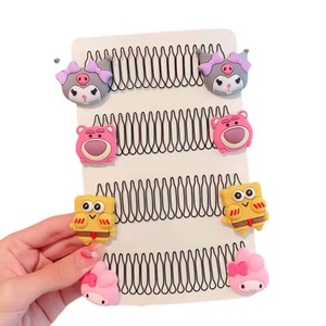 This trendy new hair comb for kids, featuring a cute cartoon design, is perfect for girls and can be used as a hair <b>clip</b> or - Product Image 5