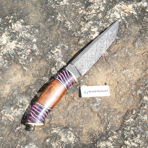 Cuchillo de Caza ZZ13R3 de Lujo con Textura de Red, Acero Sueco, Mango de Dientes de Mamut, Hoja Fija, Cuchillo de Supervivencia para Camping y Selva - Product Image 1