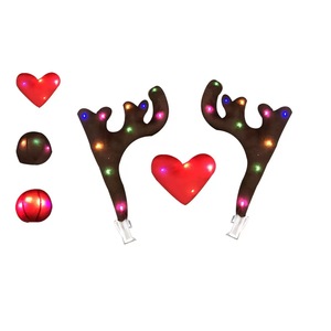 ของตกแต่งรถยนต์รูปเขากวางเรนเดียร์เรืองแสง LED สำหรับคริสต์มาสแบบใหม่ - Product Image 4