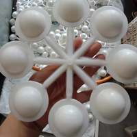 Boule flottante emboîtable à bord aile, couvercle auto-assemblant sans interstice pour réservoir de chromage, contrôle de la brume acide