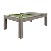 Table de billard multifonctionnelle moderne de 9 pieds en ardoise et bois massif, design blanc, 2 en 1, table à manger et billard