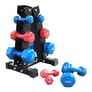 Wholesale <strong>Small</strong> <strong>Weight</strong> 0.5KG 1-10KG Color Vinyl Hexagonal Dumbbells Vinyl Coated Dumbbell Customized Logo Dumbbell Set - Product Image 1